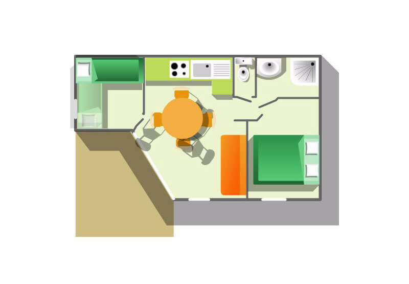 plattegrond chalet Fabre