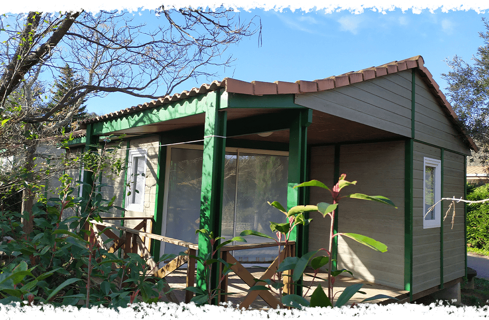 Mobile home for rental in the campsite L'Oliveraie, near Béziers in the Hérault