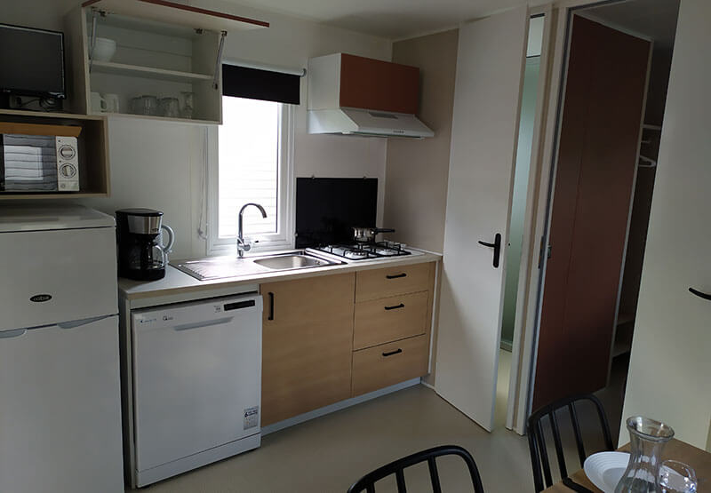 Compact mobile home kitchenette