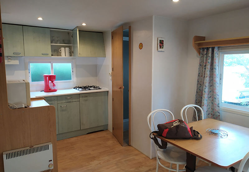 kitchenette and dining area