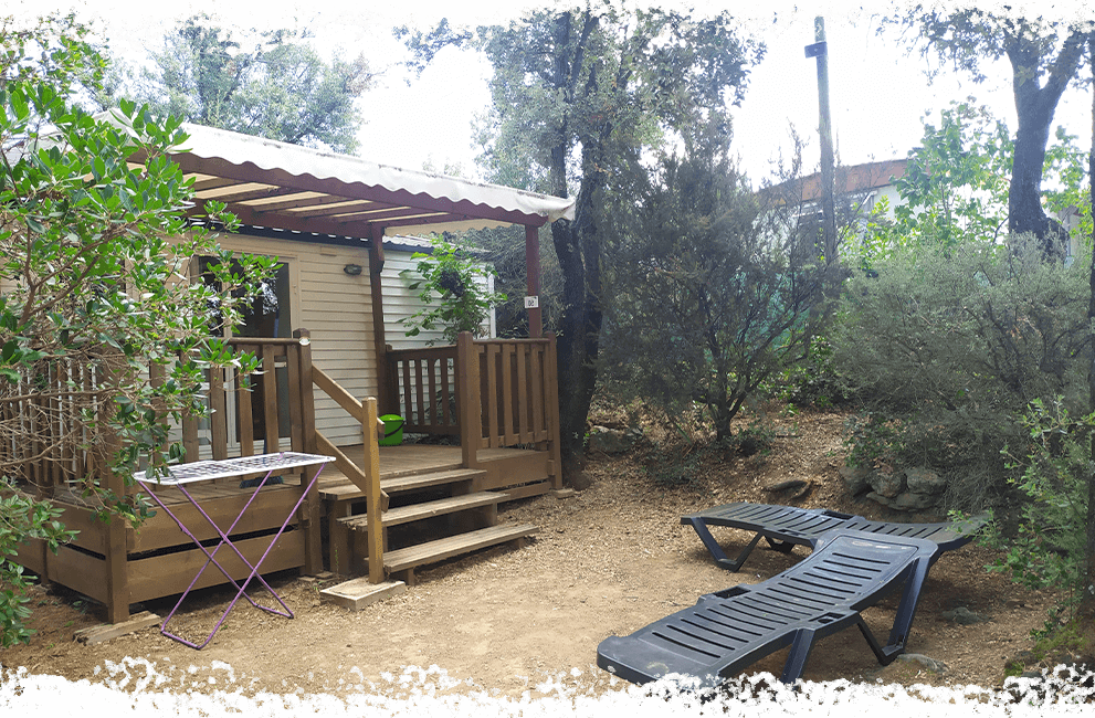 Rental Hérault Sunroller mobile home for 4 persons, at the campsite L'Oliveraie in the Béziers hinterland