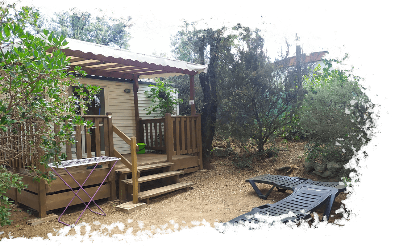 Rental Hérault Sunroller mobile home for 4 persons, at the campsite L'Oliveraie in the Béziers hinterland